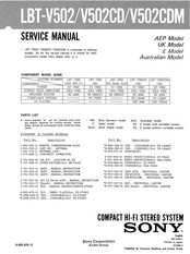 Sony LBT-V502CDM Service Manual