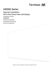 ViewSonic LDC031 Series Installation Manual