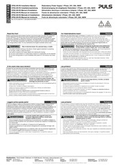Puls DIMENSION CP20.245-R2 Installation Manual