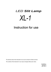 Rexxam XL-1 Instructions For Use Manual