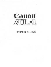 Canon AL-1 Repair Manual