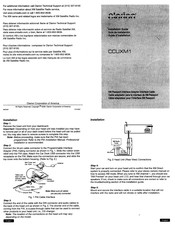 Clarion CCUXM1 Installation Manual
