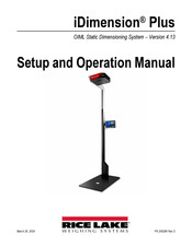 Rice Lake iDimension Plus Setup And Operation Manual