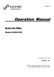 Ulvac A2KH-25U Operation Manual