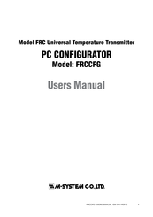 M-system FRCCFG User Manual