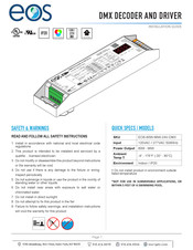 EOS EOS-80W-96W-24V-DMX Installation Manual