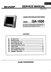 Sharp QA-1650 Service Manual