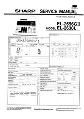 Sharp EL-2656G II Service Manual
