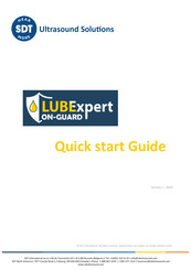 SDT LUBExpert ON-GUARD Quick Start Manual