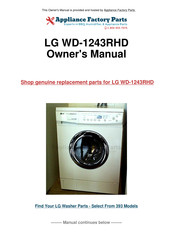LG WD-1243RHD Owner's Manual