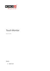 Provision ISR MON-TCH7 Quick Manual