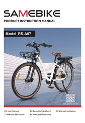 Samebike RS-A07 Product Instruction Manual
