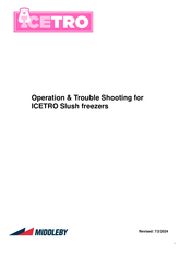 Middleby ICETRO SSM-52 Operation & Troubleshooting