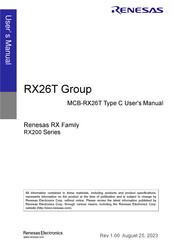 Renesas MCB-RX26T Type C User Manual