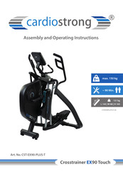 Taurus cardiostrong EX90 Touch Assembly And Operating Instructions Manual