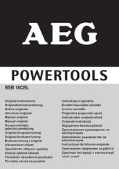 AEG BSB 18CBL Original Instructions Manual