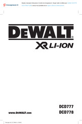DeWalt DCD778D2T-QW Original Instructions Manual