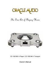 Oracle Audio CD 1000 MK II Transport Owner's Manual