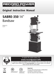 Record Power SABRE-350 Original Instruction Manual