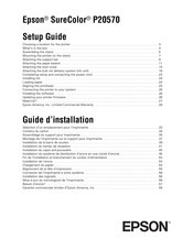Epson SureColor P20570 Setup Manual