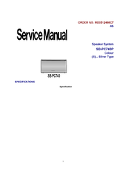 Matsushita Electric SB-PC740P Service Manual