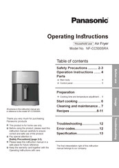 Panasonic NF-CC500SRA Operating Instructions Manual