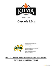 Kuma Stoves Cascade LE-1 Installation And Operating Instructions Manual