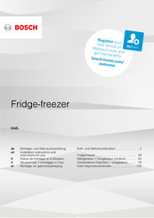 Bosch KAD Series Installation Instructions And Instructions For Use
