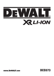 DeWalt DCS573H2T Original Instructions Manual