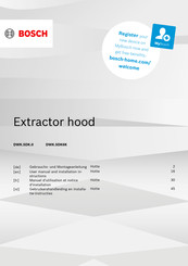 Bosch DWK 5DK6K Series User Manual And Installation Instructions