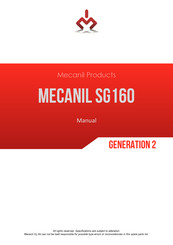 MECANIL SG160 Manual