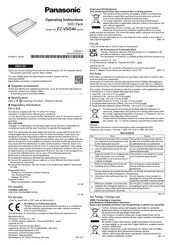 Panasonic FZ-VSD40 Series Operating Instructions Manual