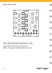 Behringer MIX-SEQUENCER MODULE 1050 Quick Start Manual