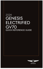 Genesis GV70 2024 Quick Reference Manual
