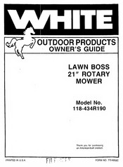 White Outdoor 118-434R190 Owner's Manual
