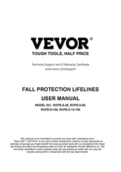 VEVOR ROPE-S-100 User Manual