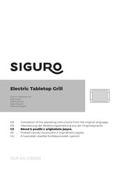 SIGURO SGR-EG-G300B Operating Instructions Manual
