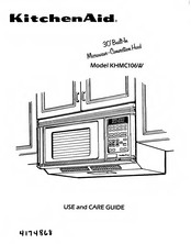 KitchenAid KHMC106W Use And Care Manual