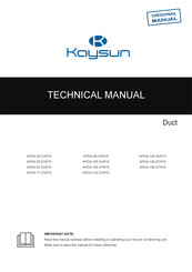 Kaysun KUE-125 DVR13 Technical Manual