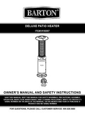 Barton DELUXE 95007 Owner's Manual And Safety Instructions