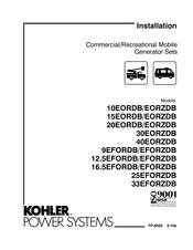 Kohler 10EORDB Installation Manual