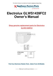 Electrolux Frigidaire GLWS1439F Owner's Manual