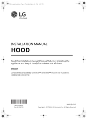 LG HCED3015D Installation Manual