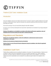 Tiffin Motorhomes Thetford C220 Installation Manual