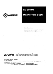 Samsung RE 630 ME Manual
