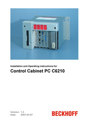 Beckhoff Control Cabinet PC C6210 Installation And Operating Instructions Manual