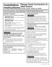 GE JVX5305SJSS Installation Instructions
