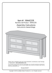 Walker Edison W44CCR Assembly Instructions Manual