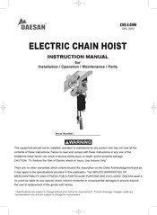 DAESAN EME-X-DMW Instruction Manual