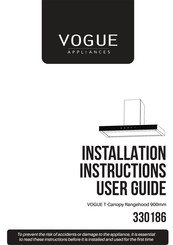 VOGUE APPLIANCES 330186 Installation Instructions Manual